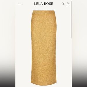 Lela rose sequined knit pencil skirt in sunlight